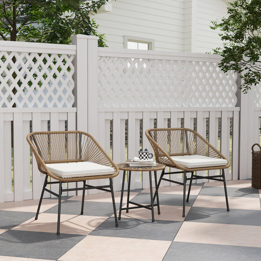 Amalfi 3 Piece Rattan Bistro Set