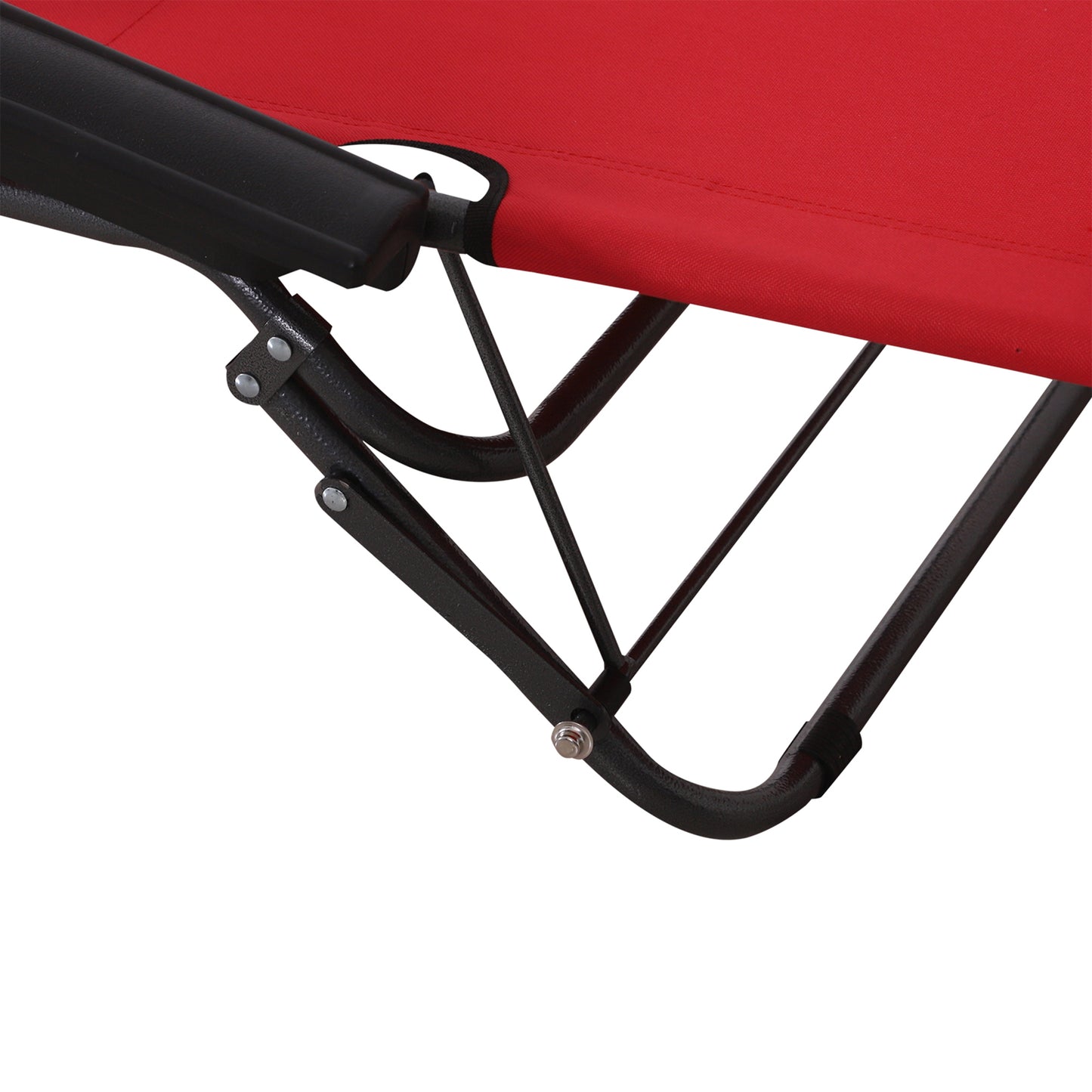 Outsunny 2 in 1 Folding Sun Lounger Reclining Garden Chair Set of 2 with 2-Level Adjustable Backrest, Outdoor Zero Gravity Recliner Garden Chairs with Head Pillow and Armrests, Red