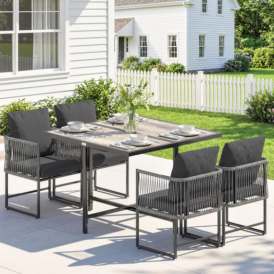 Santorini 4-Seater Garden Dining Set