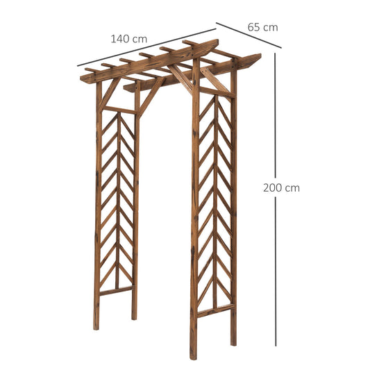 Wooden Garden Arbour Arch – Classic Countryside Style, 140 x 65 x 200 cm