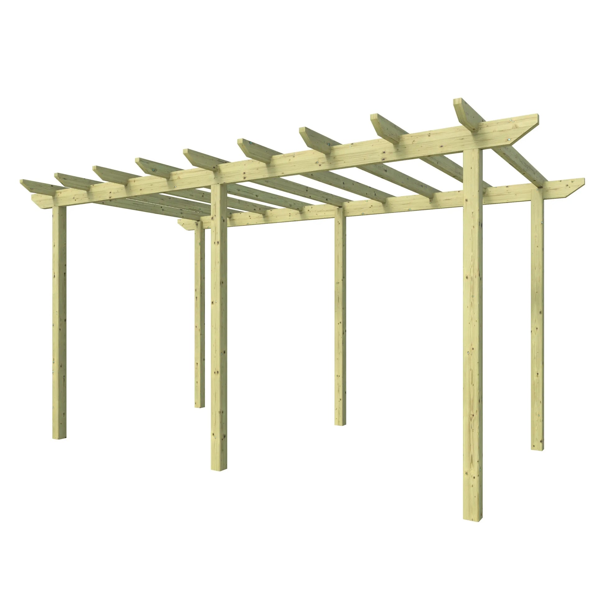 Pérgola Grande de Madera Tratada Térmicamente o Iroko
