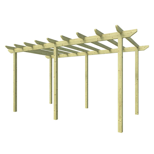 Pérgola Grande de Madera Tratada Térmicamente o Iroko