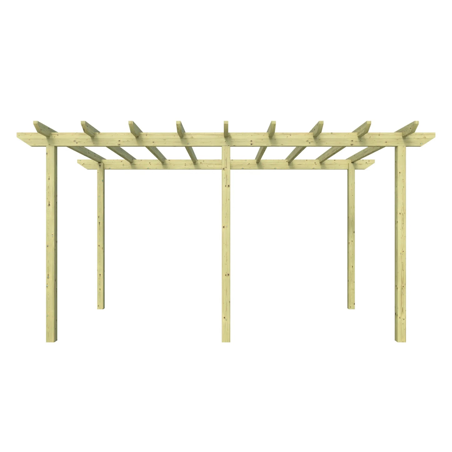 Pérgola Grande de Madera Tratada Térmicamente o Iroko