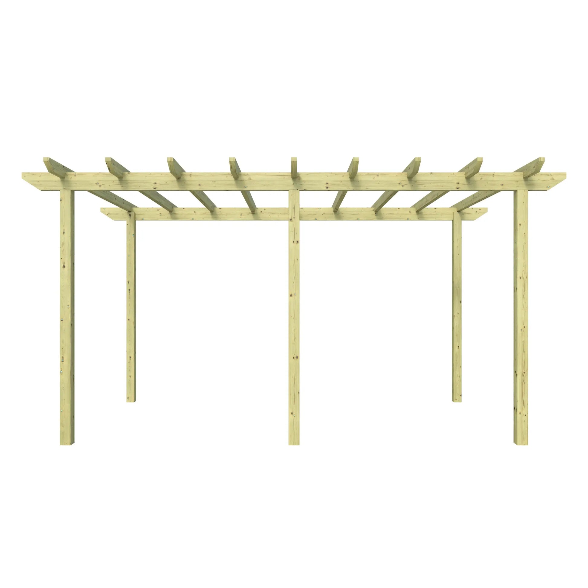 Pérgola Grande de Madera Tratada Térmicamente o Iroko