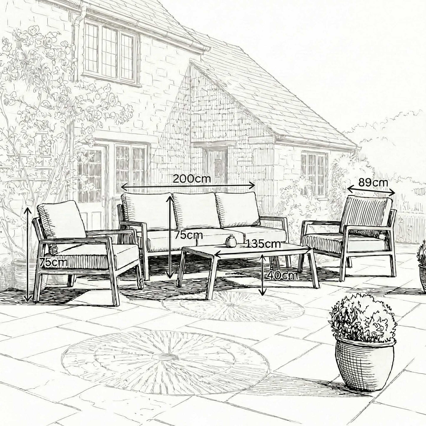 Nova outdoor seating set main product
