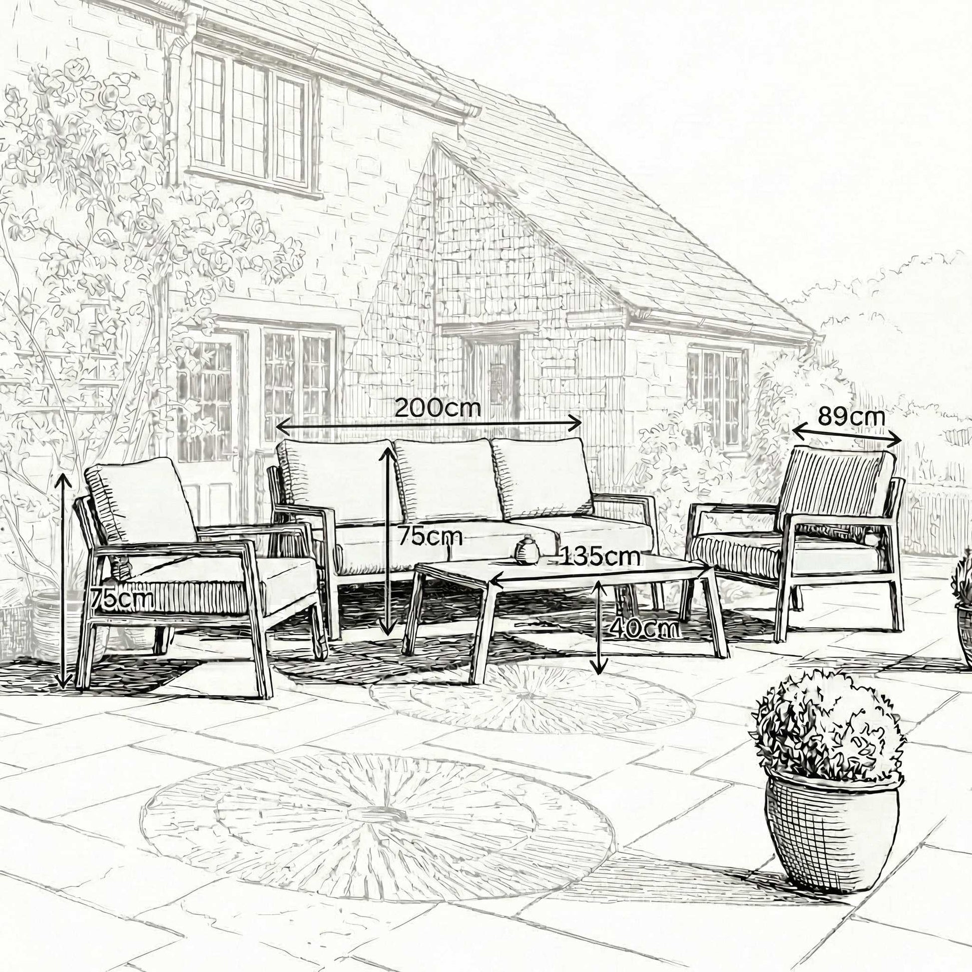 Nova outdoor seating set main product