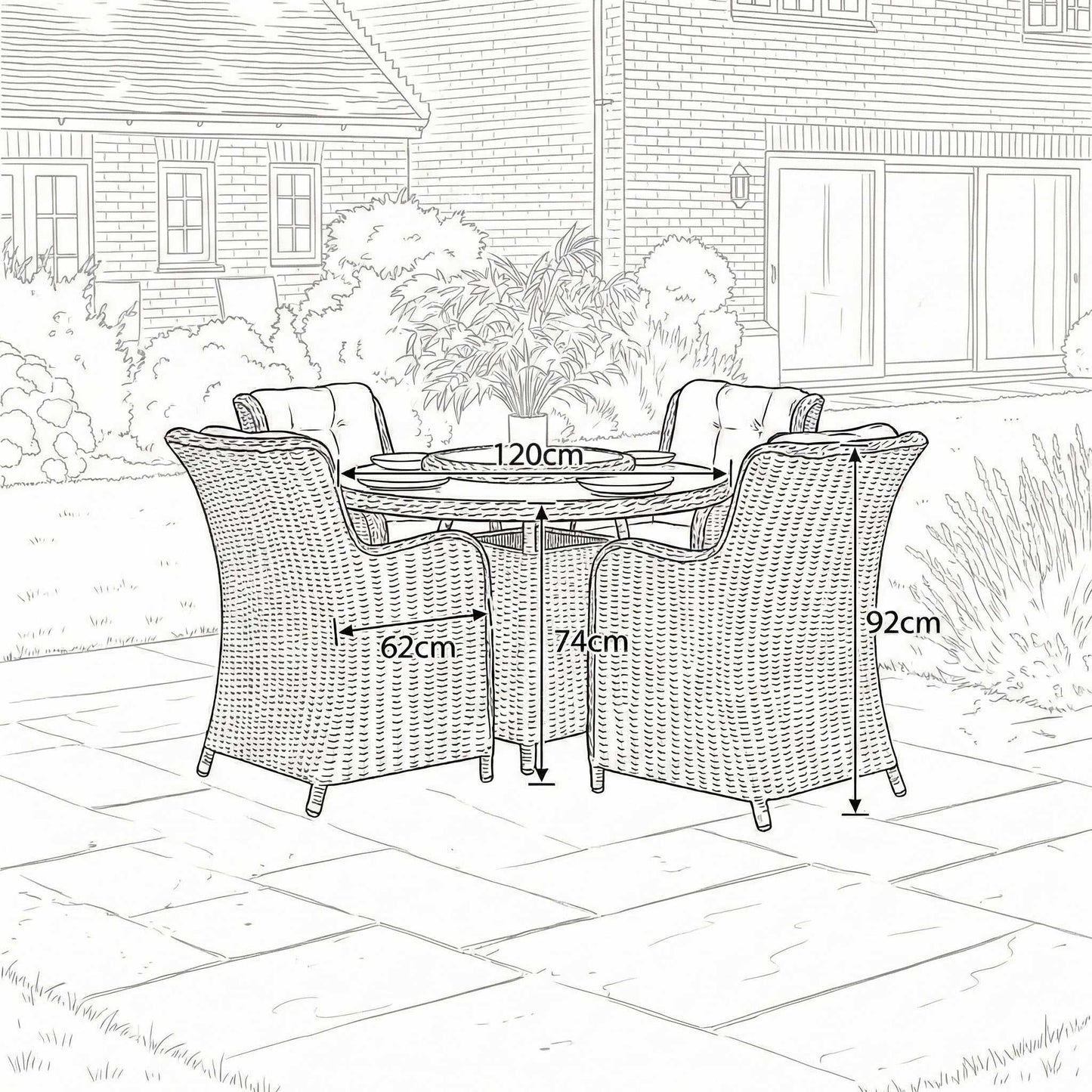 Nova outdoor seating set garden
