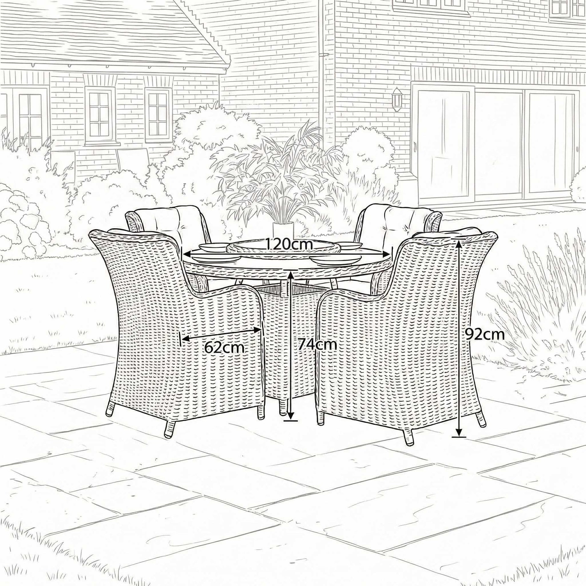 Nova outdoor seating set garden