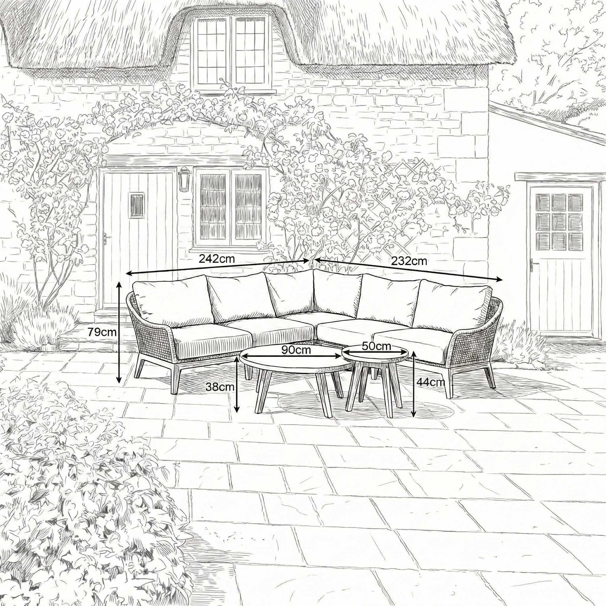 Nova outdoor furniture set garden seating layout