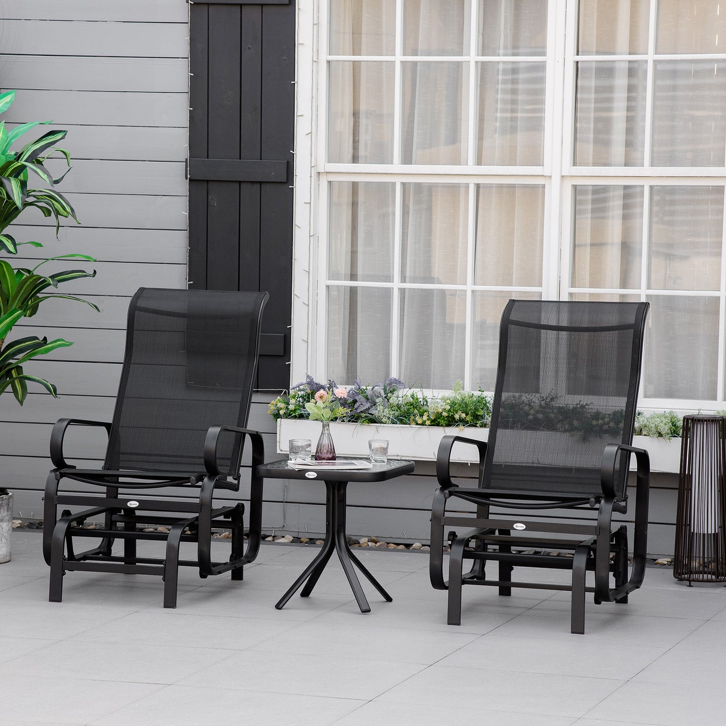 Marbella 3 Piece Garden Gliding Chair Set