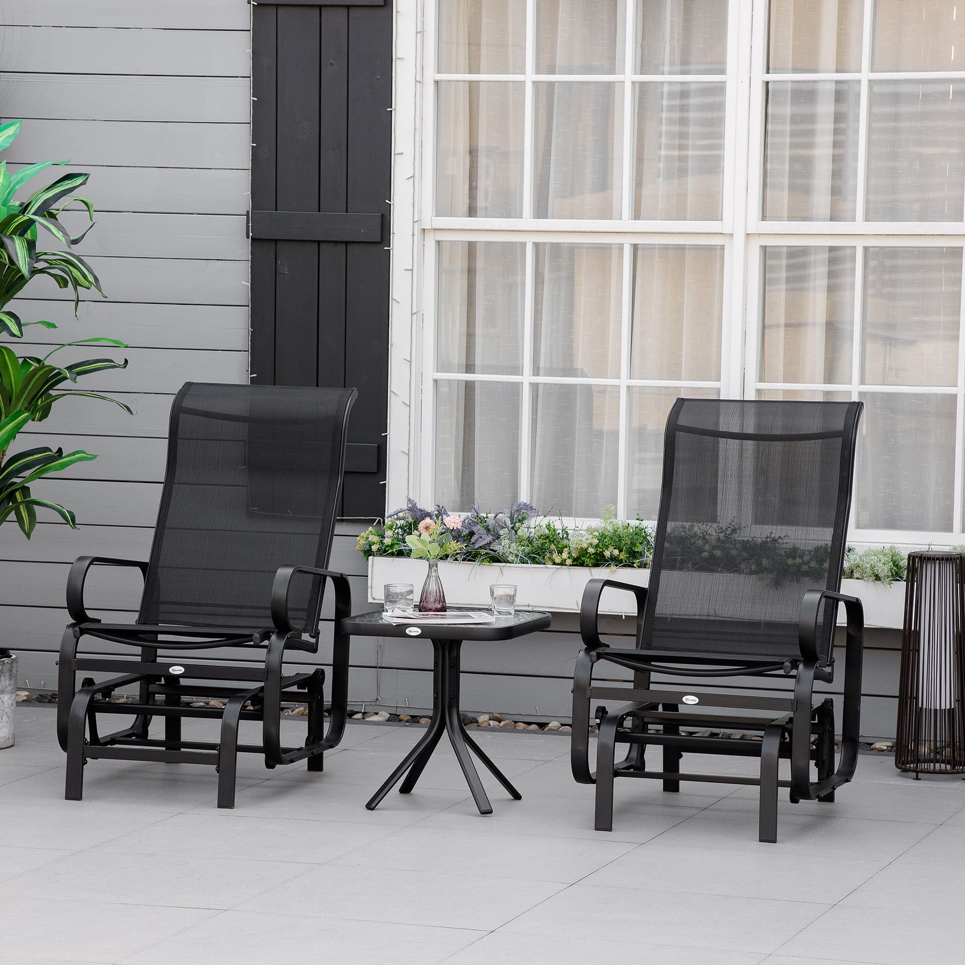 Marbella 3 Piece Garden Gliding Chair Set