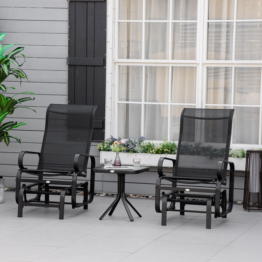 Marbella 3 Piece Garden Gliding Chair Set