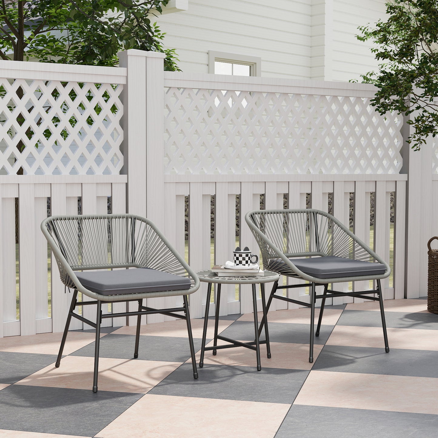 Ibiza 3 Piece Rattan Bistro Set