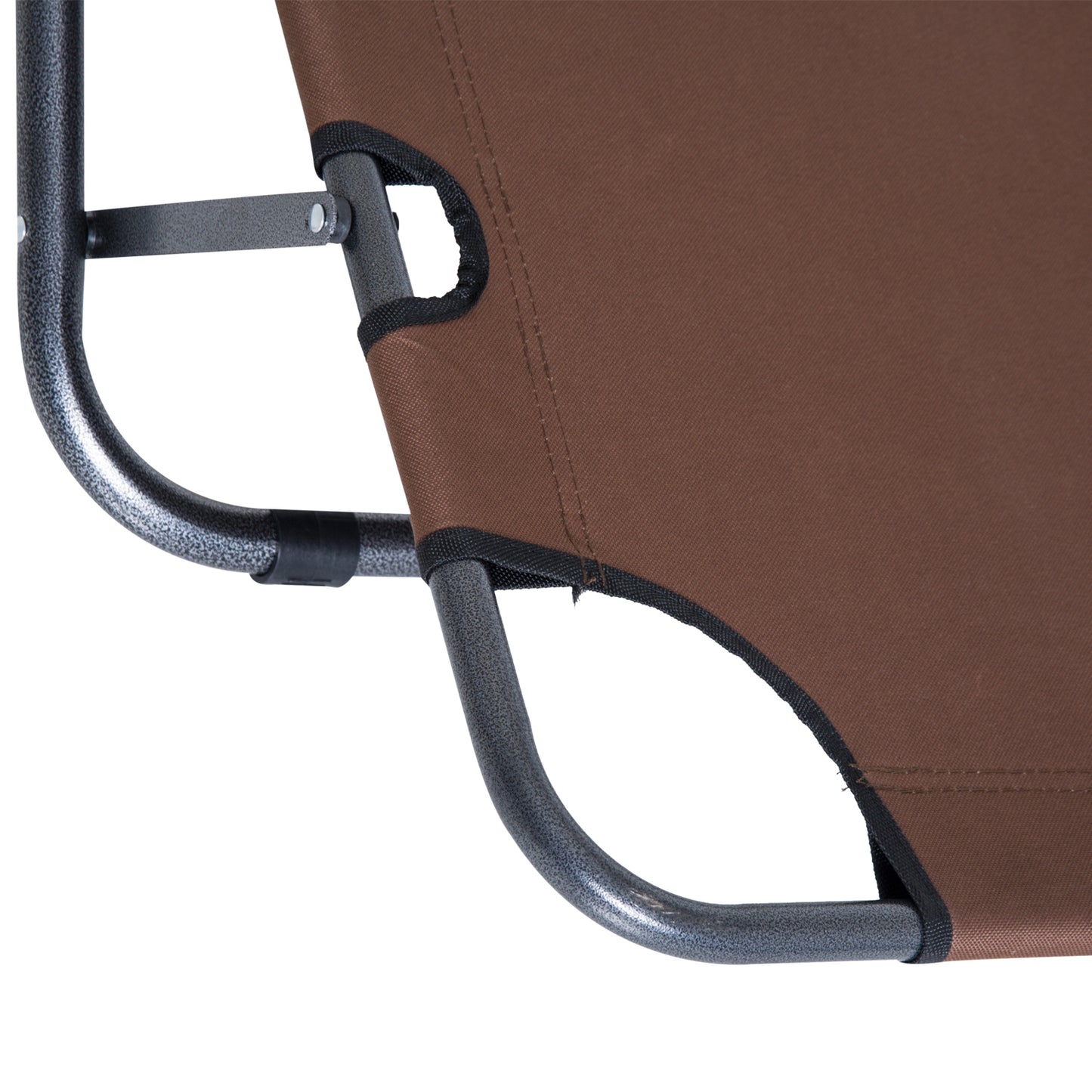 Outsunny 2 in 1 Folding Sun Lounger Reclining Garden Chair Set of 2 with 2-Level Adjustable Backrest, Outdoor Zero Gravity Recliner Garden Chairs with Head Pillow and Armrests, Brown