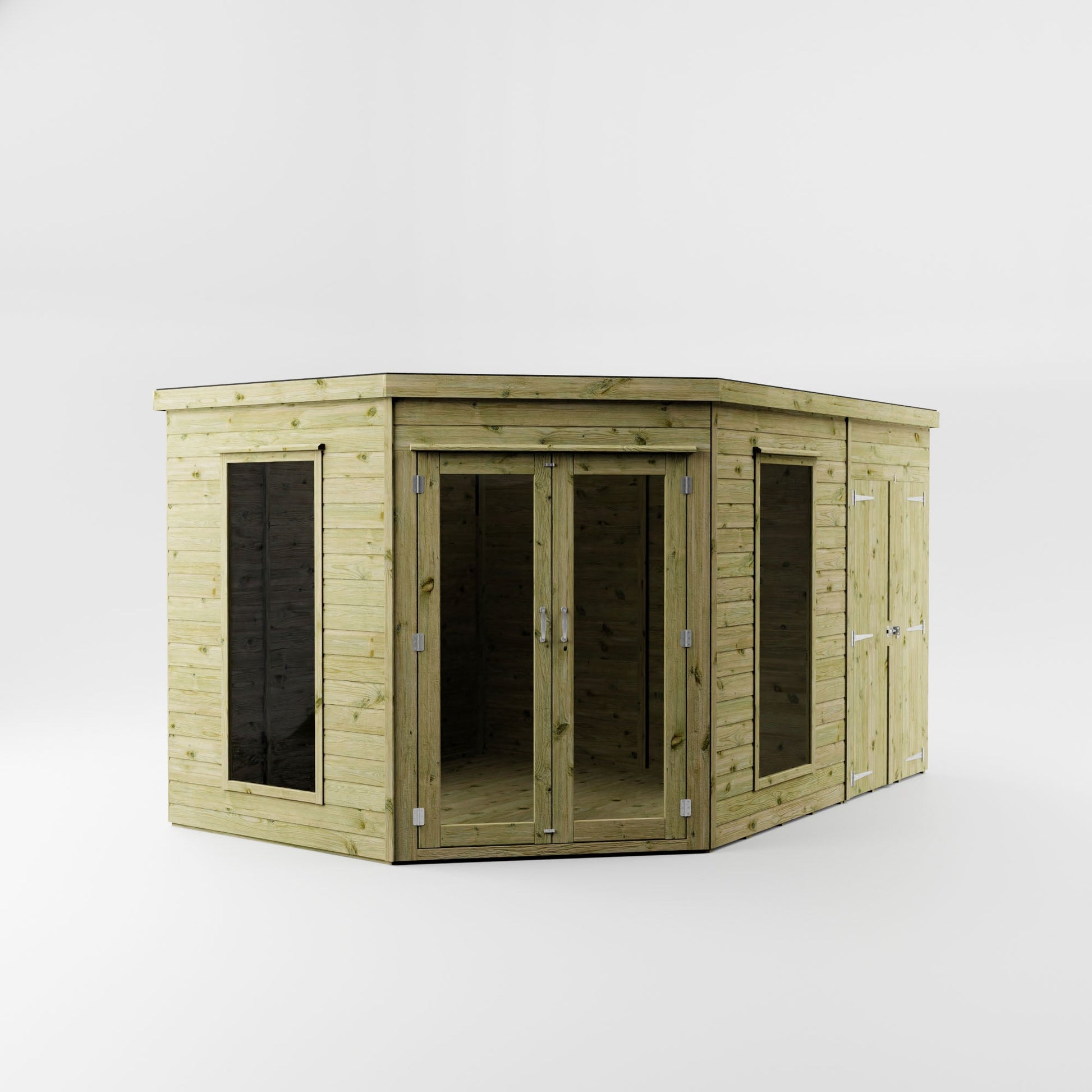 Mercia Premium Corner Summerhouse with Side Shed - image 3