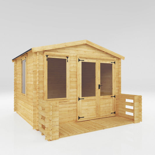 Mercia Value 19mm Apex Log Cabin with Veranda - image 2