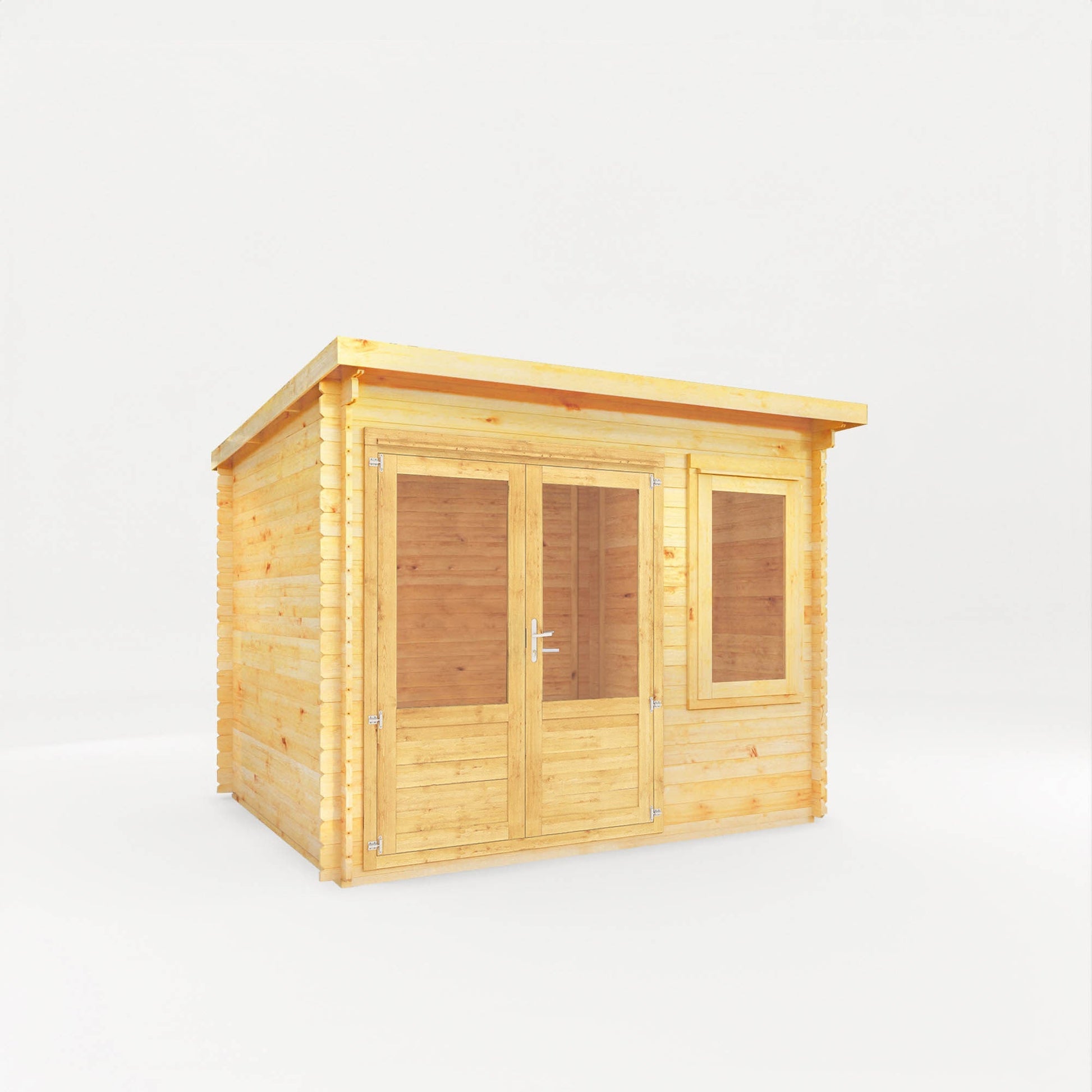 Mercia 3m x 3m Elite Pent Log Cabin - 28mm - Mercia