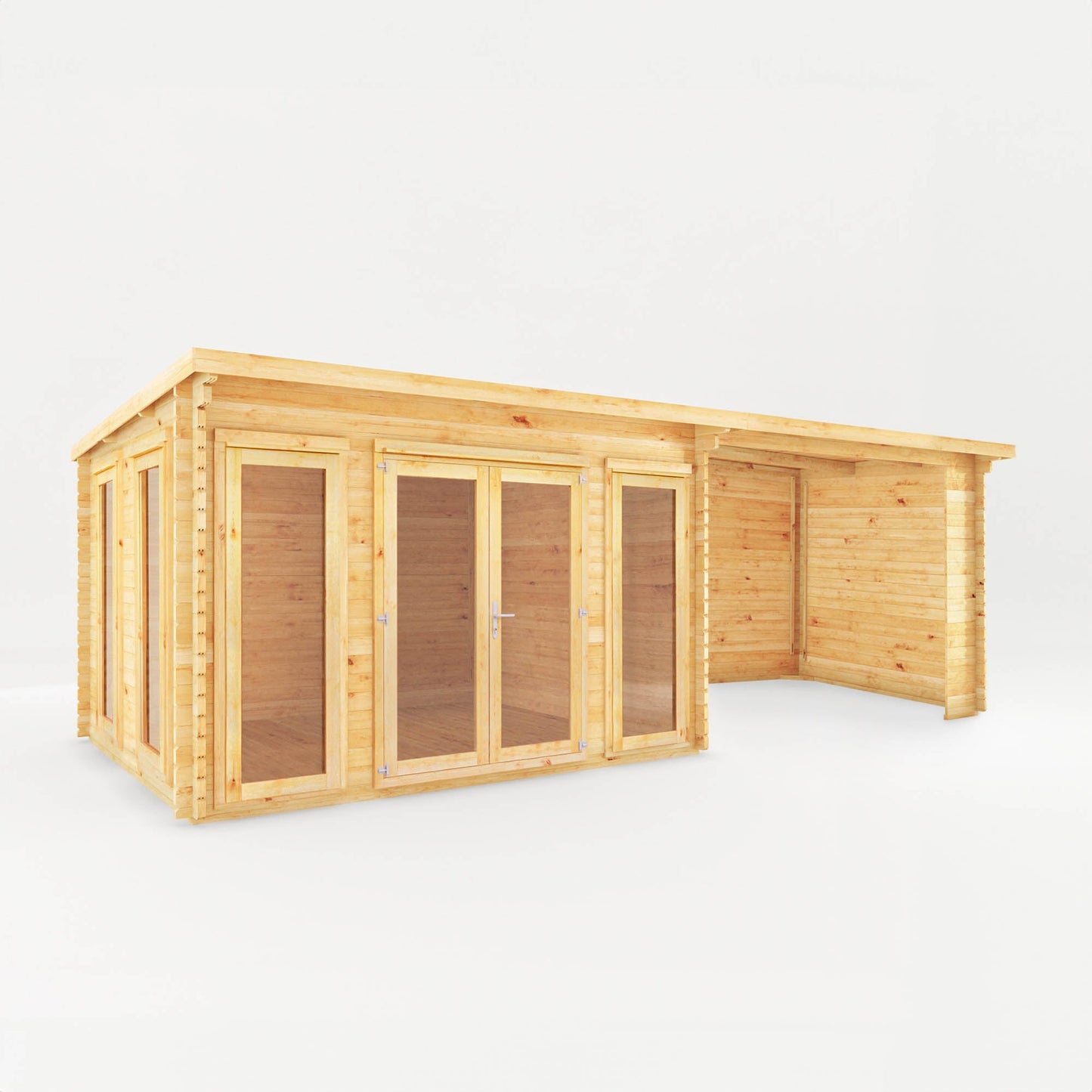 Mercia The Studio Pent Log Cabin with Patio Area - image 5