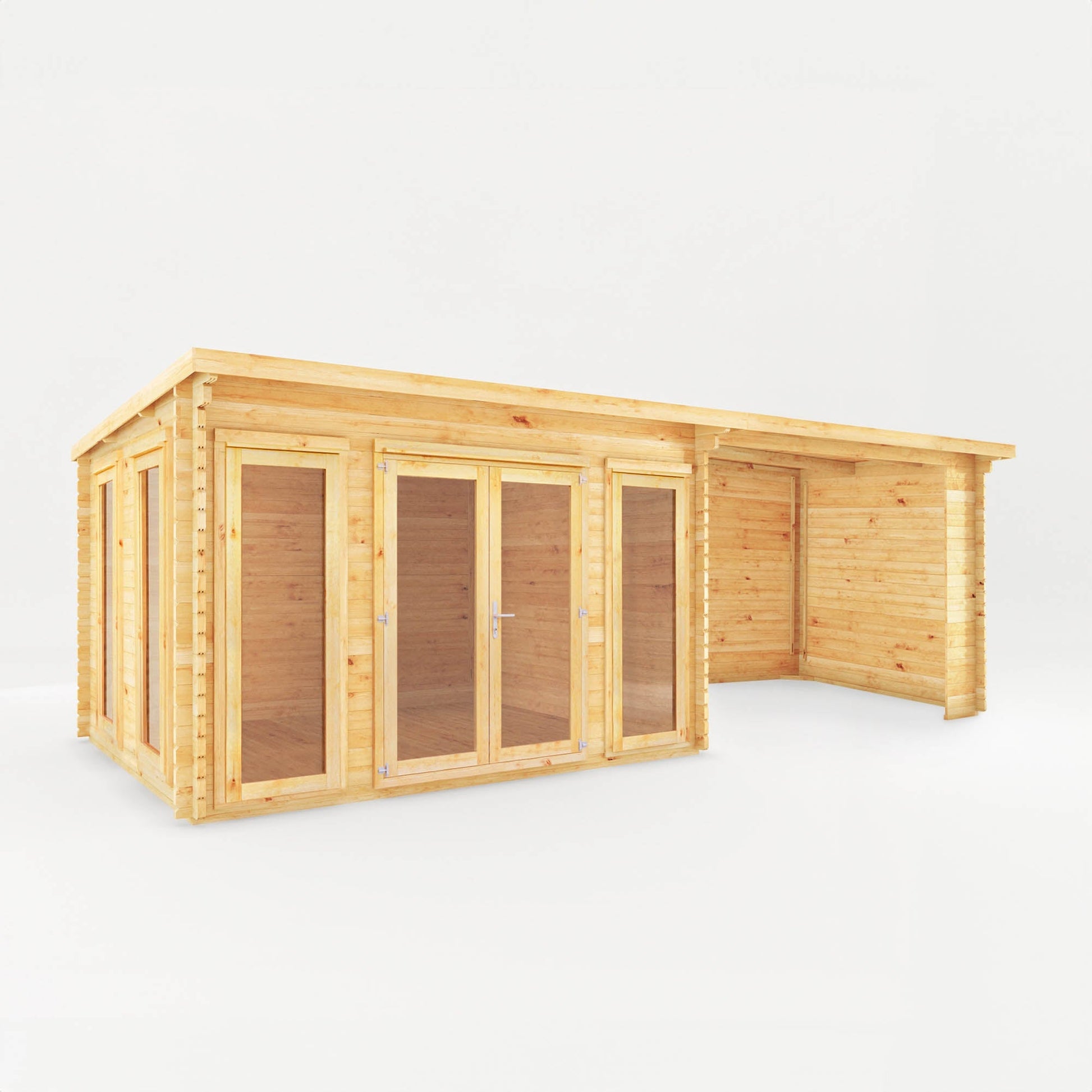 Mercia The Studio Pent Log Cabin with Patio Area - image 5