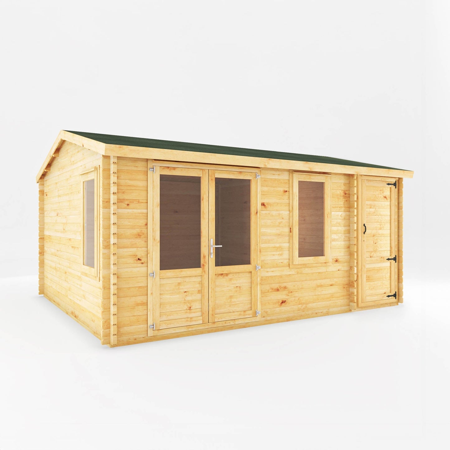 Mercia The Home Office Elite Log Cabin with Side Shed - image 5