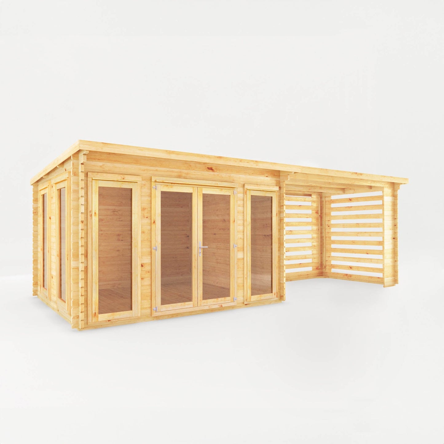 Mercia The Studio Pent Log Cabin with Slatted Area - image 5