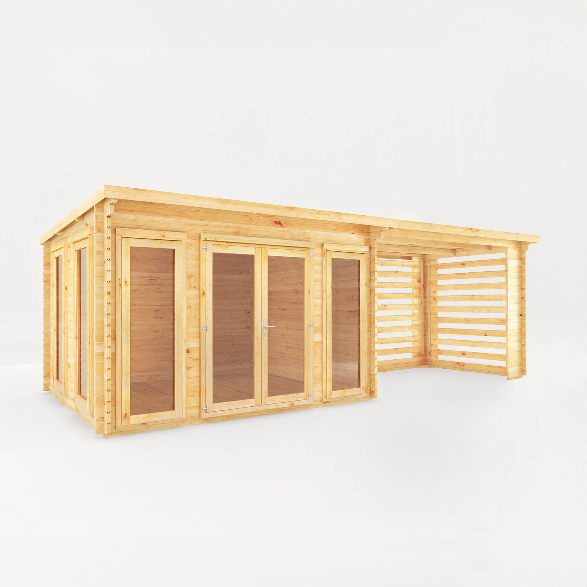 Mercia The Studio Pent Log Cabin with Slatted Area - image 5