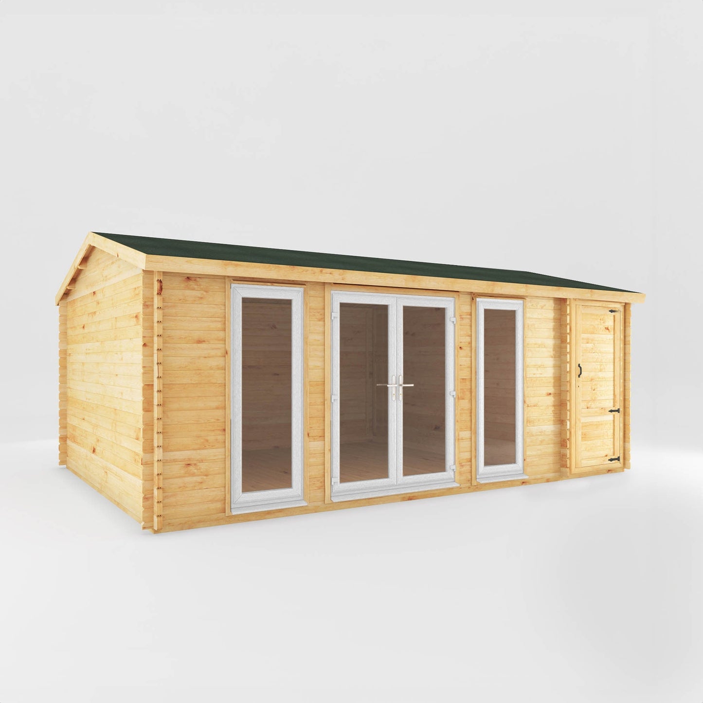 Mercia The Home Office Studio Log Cabin with Side Shed - image 6