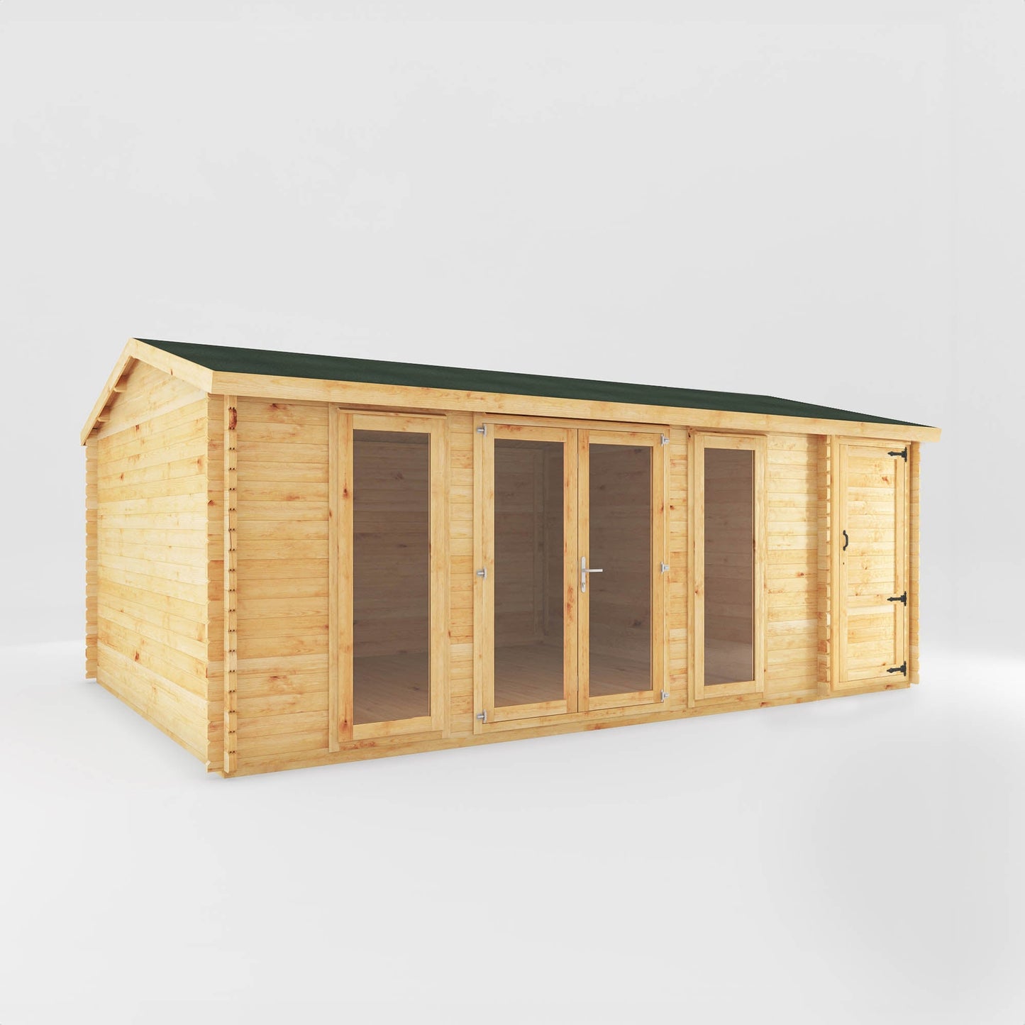 Mercia The Home Office Studio Log Cabin with Side Shed - image 5