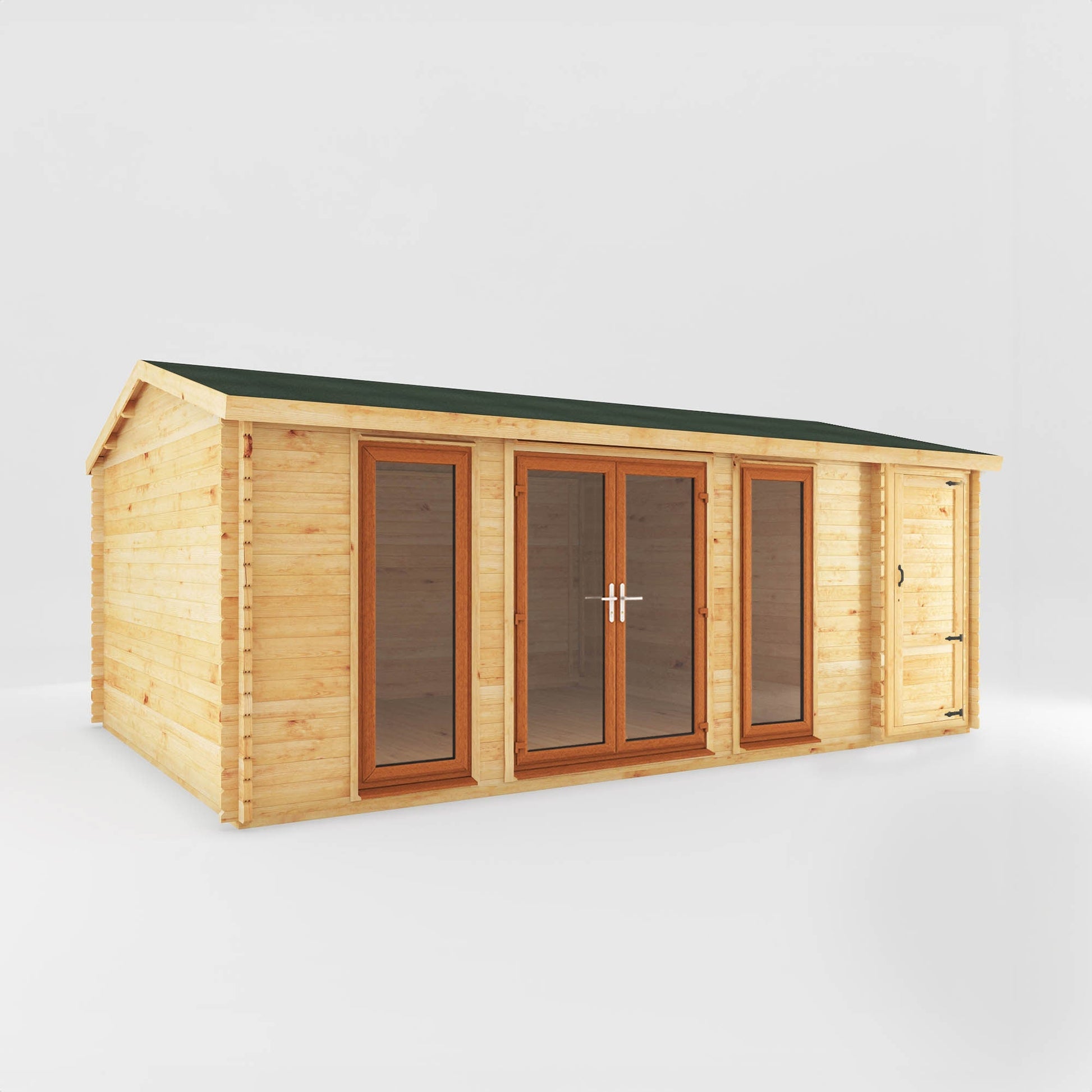Mercia The Home Office Studio Log Cabin with Side Shed - image 7