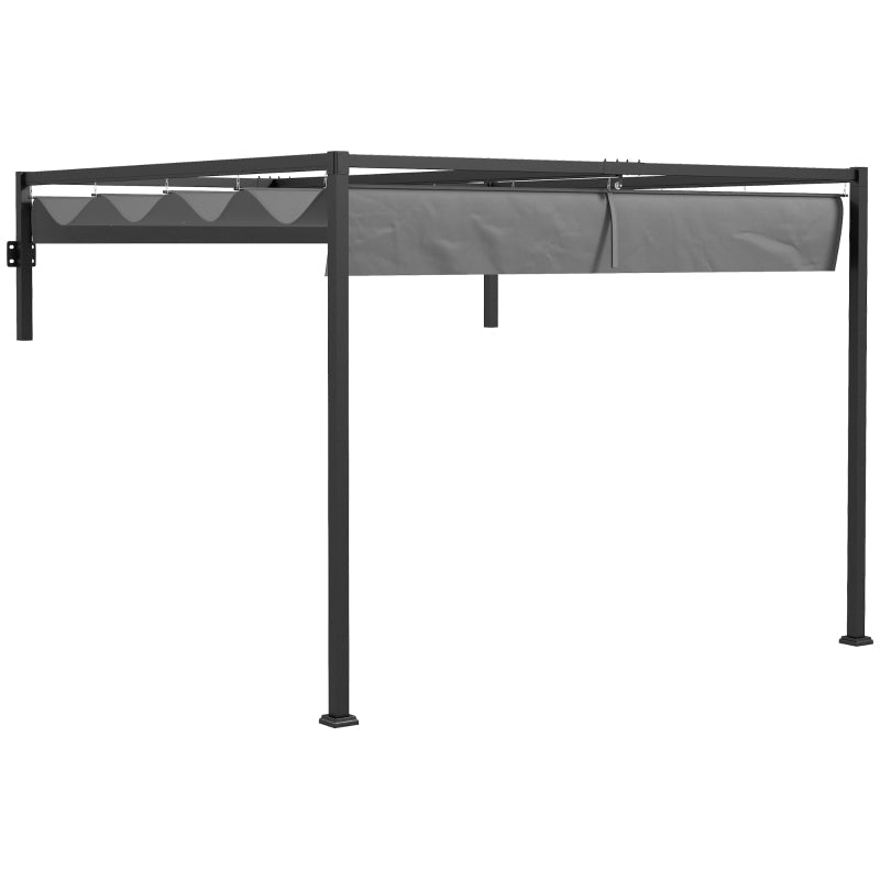 3m x 4m Lean – To Metal Pergola – Wall Mounted Garden Cover