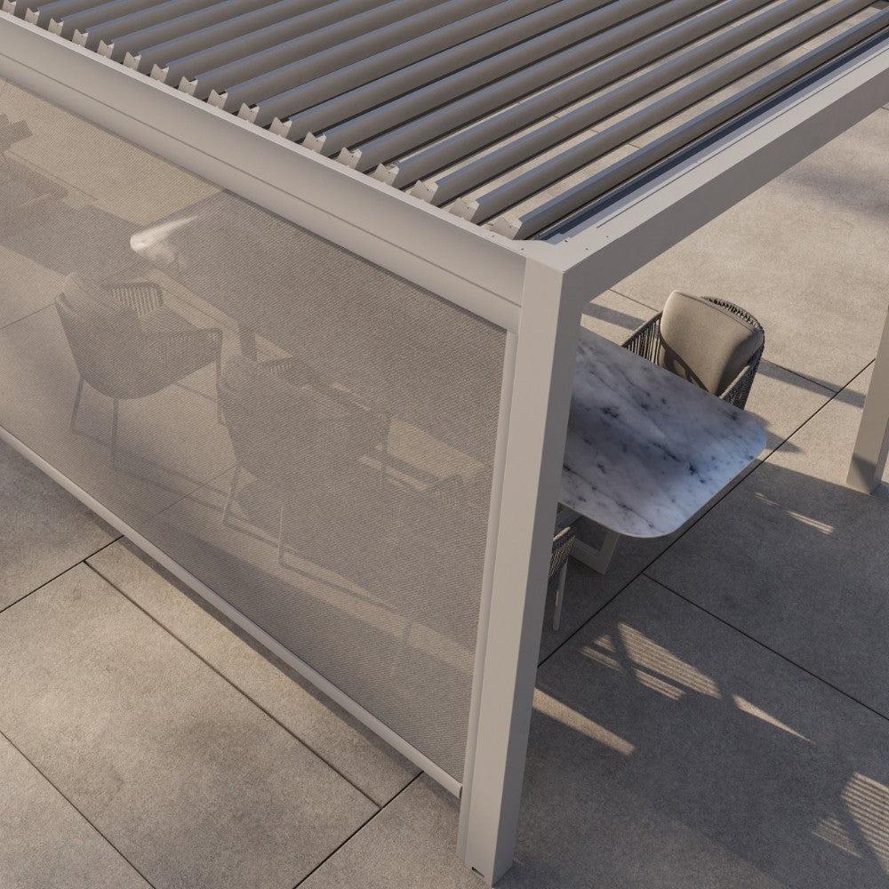 Suns Lifestyle Luxe Manual Louvered Roof Pergola with Deluxe Screen