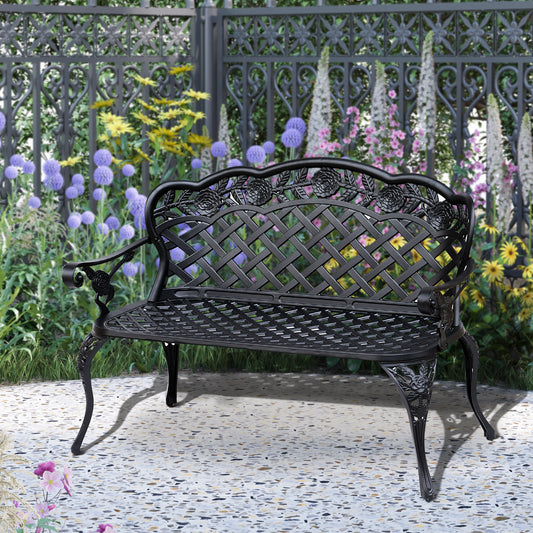 Capri Garden Bench, Cast Aluminium