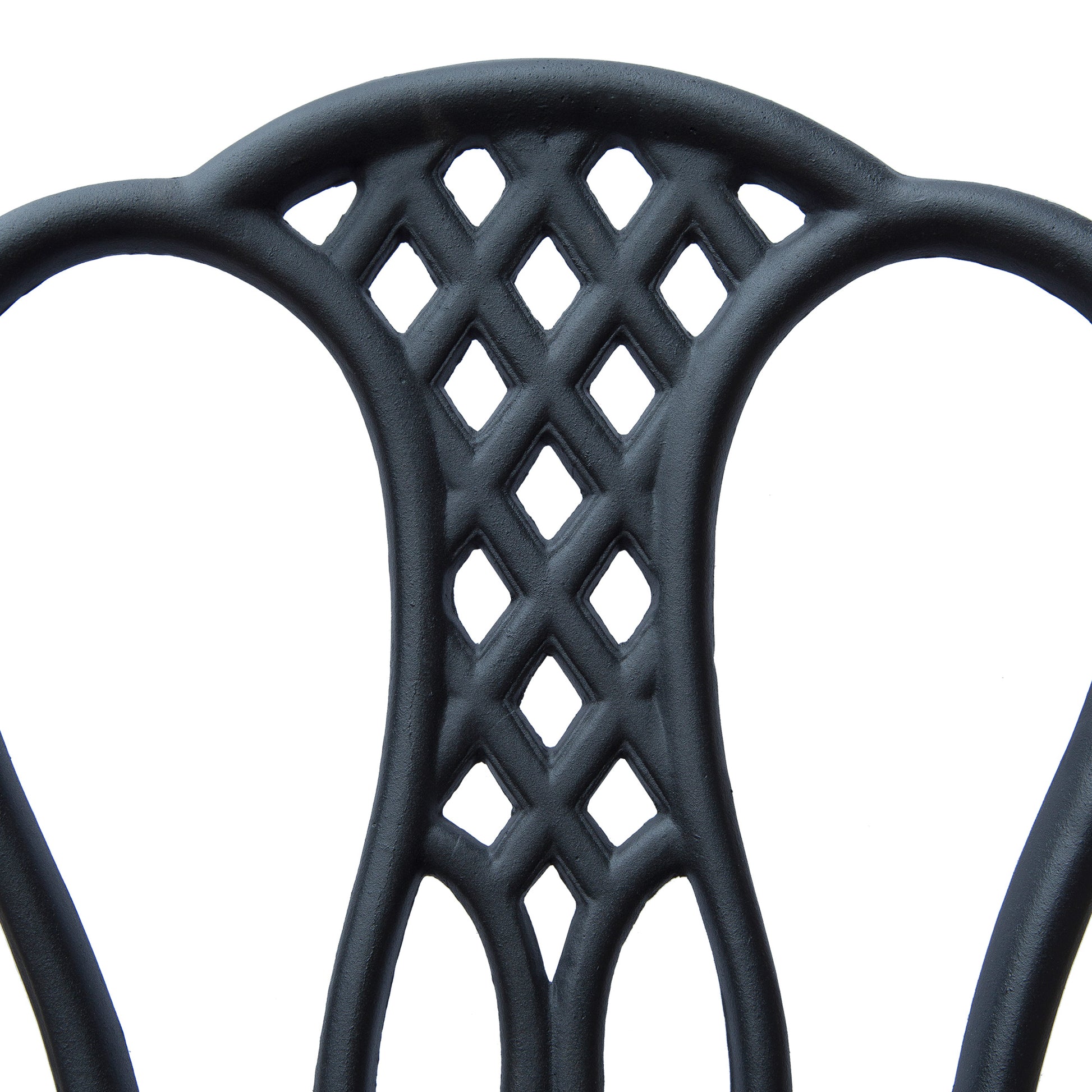 Outsunny 3 Piece Small Patio Furnture Cast Aluminium Bistro Set Garden Outdoor Table and Chairs Shabby Chic Style