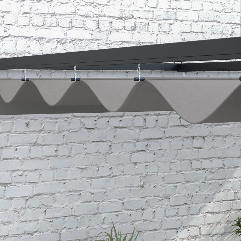 2m x 3m Lean – To Pergola – Dark Grey Wall Mounted Patio Cover