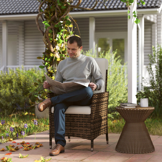 Santorini 105°-150° Reclining Rattan Chair - Cream