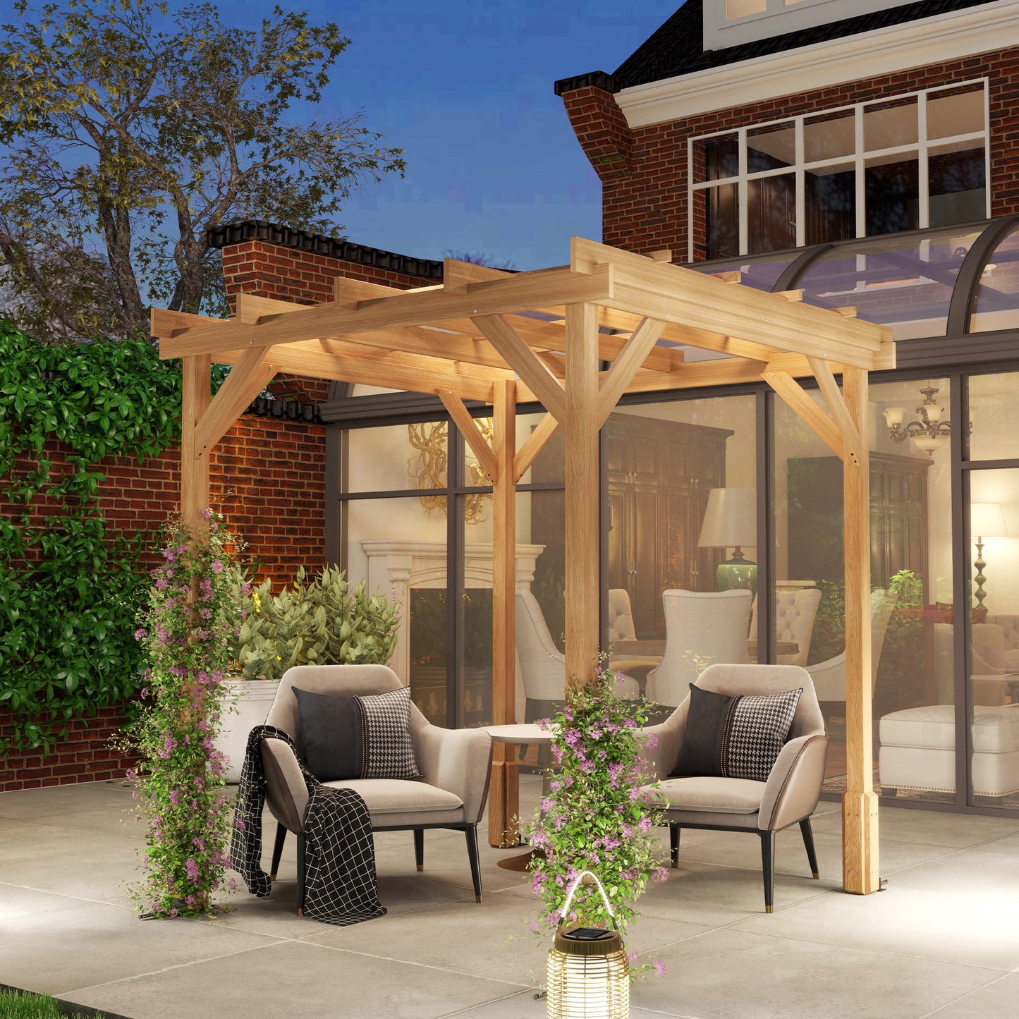 Mediterraneo 2 x 2 m Wooden Pergola Kit