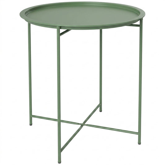 Outsunny Steel Removable Tray Top Garden Table - Green