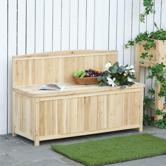 Marbella Wood Storage Bench for Garden Furniture, Garden Seating Tools