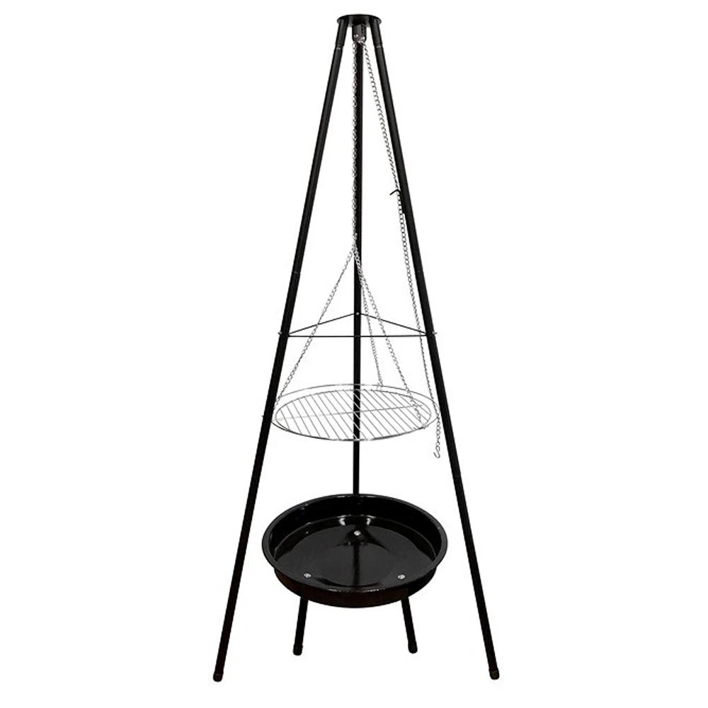 Tripod w/ Grill and Fire Bowl - Outdoor Fire Pit