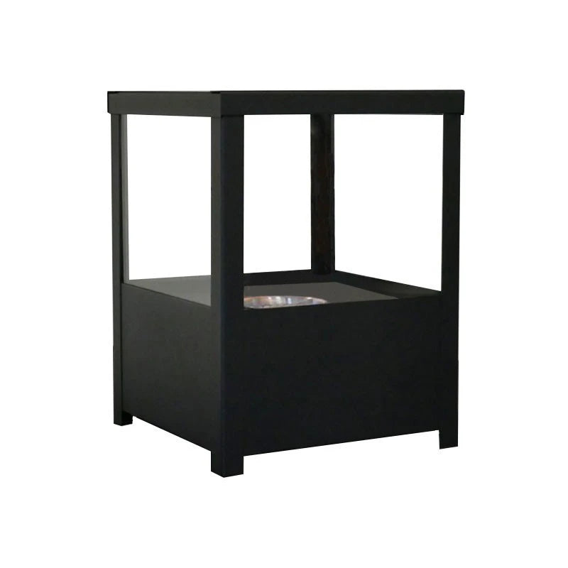 Square Table Bioethanol Fireplace - Black