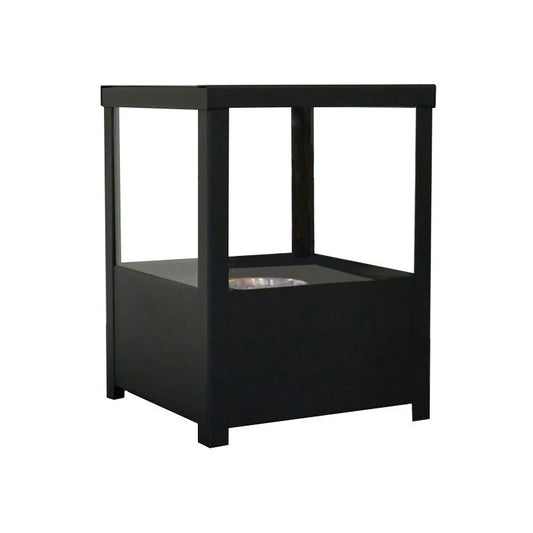Square Table Bioethanol Fireplace - Black