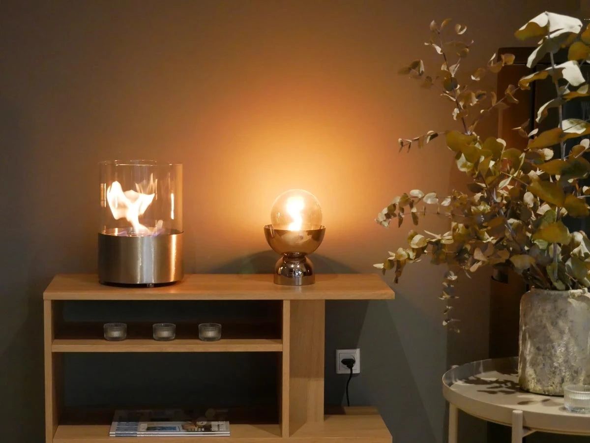 Kennington Round Tabletop Bioethanol Fireplace - Steel - image 2