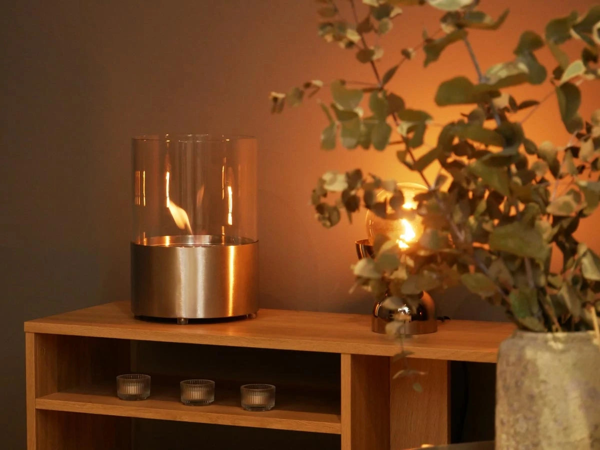 Kennington Round Tabletop Bioethanol Fireplace - Steel - image 3