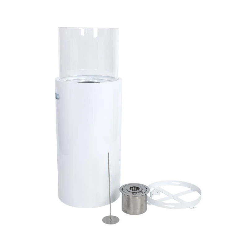 Freestanding Bioethanol Fireplace in White - image 3