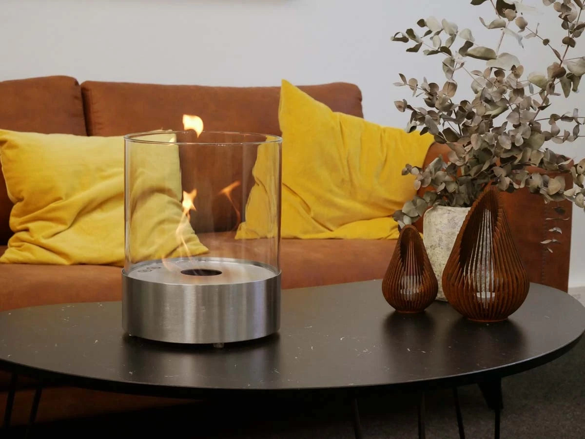 Southwark Round Tabletop Bioethanol Fireplace - Steel - image 3