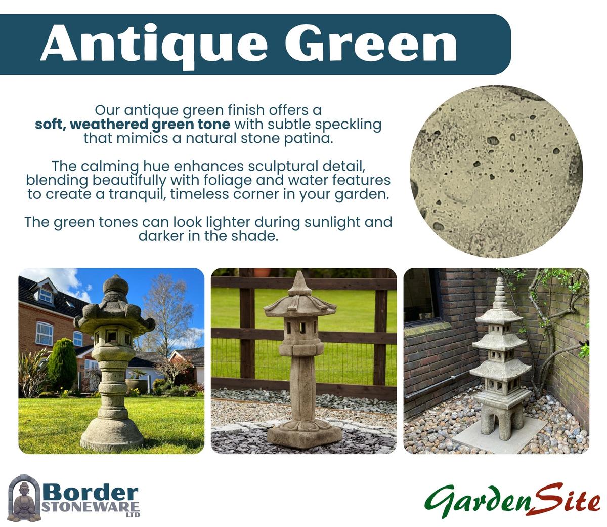 Borderstone Four Piece Pagoda Oriental Garden Ornament