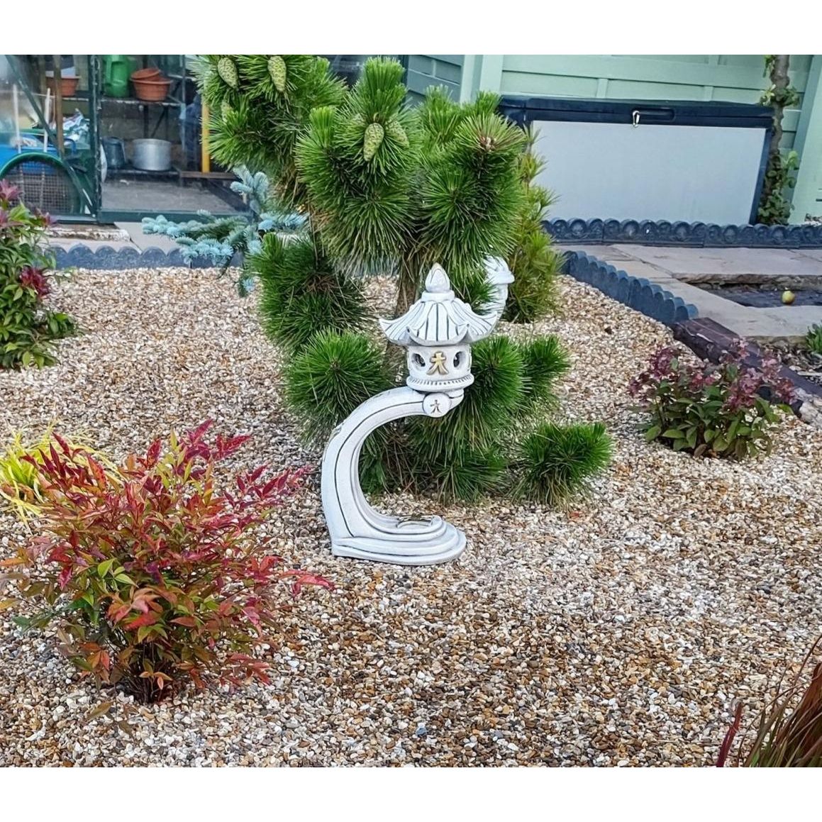 Borderstone 54cm Curved Pagoda Oriental Garden Ornament