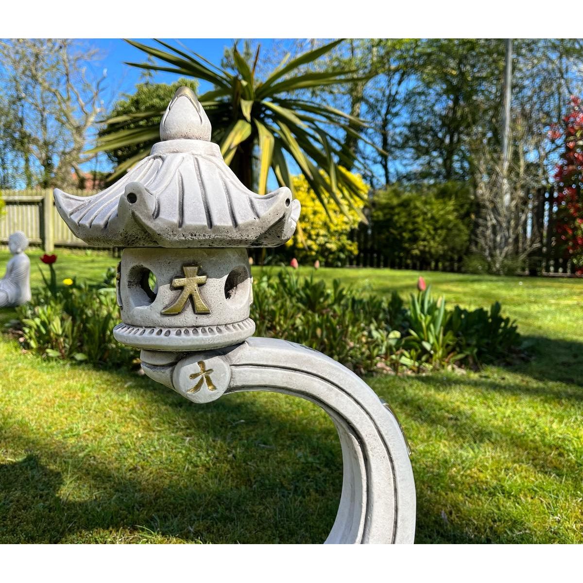 Borderstone 54cm Curved Pagoda Oriental Garden Ornament