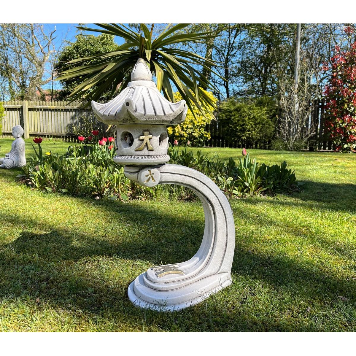 Borderstone 54cm Curved Pagoda Oriental Garden Ornament