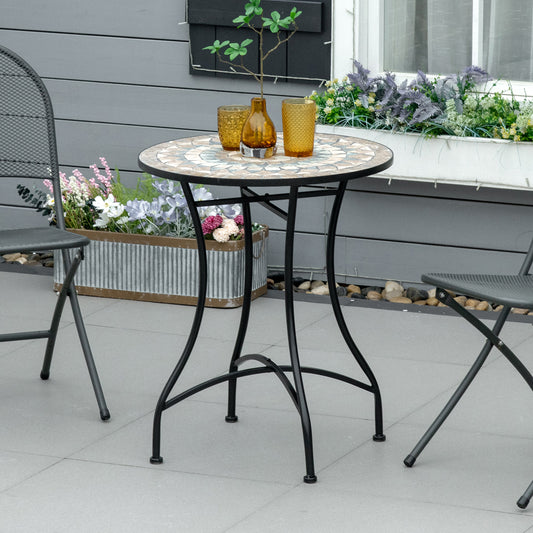 Mediterraneo Φ60cm Mosaic Garden Table - Green